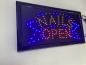 Preview: LED-Schild NAILS OPEN  (rot, gelb, blau)