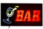 Preview: LED Schild BAR rot gelb weiß