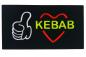 Preview: LED-Schild KEBAB (gelb, rot, weiß)