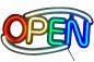 Preview: LED-Schild OPEN Neon Optik