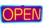 Preview: LED-Schild OPEN Neon Optik Fernbedienung