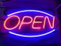 Preview: LED NEON OPEN SCHILDER (Blau,Rot)