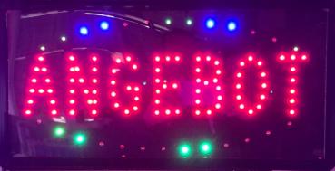 LED-Schild Angebot (rot, gruen, blau)