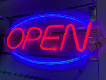 LED NEON OPEN SCHILDER (Blau,Rot)