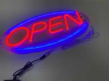 LED NEON OPEN SCHILDER (Blau,Rot)