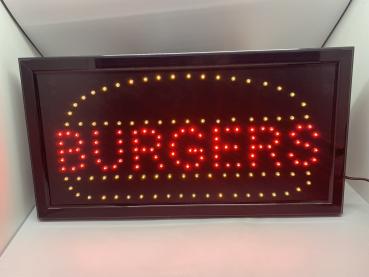 LED SCHILD BURGERS (gelb rot)