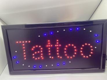 LED SCHILD TATTOO (blau rot)