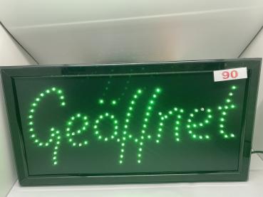 LED SCHILD GEÖFNETT (grün)