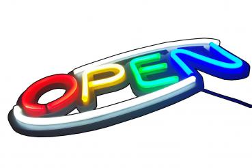 LED-Schild OPEN Neon Optik