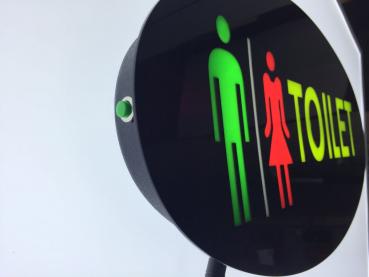 LED-Schild-Toilet-rot-gruen-gelb
