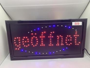 LED SCHILD GEÖFFNET (rot,blau)