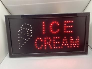 LED SCHILD ICE CREAM (rot grün weiss gelb blau)