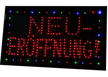 LED SCHILD NEUERÖFFNUNG (rot blaugrün)