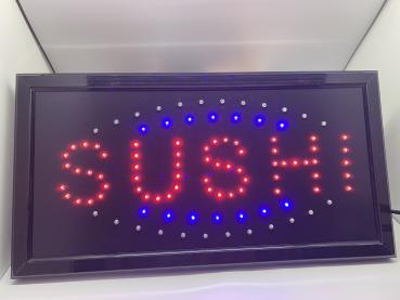 LED SCHILD  SUSHI (rot,grün)