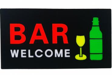 LED-Schild BAR WELCOME (rot, gelb, grün, weiß)