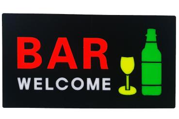 LED-Schild BAR WELCOME (rot, gelb, grün, weiß)