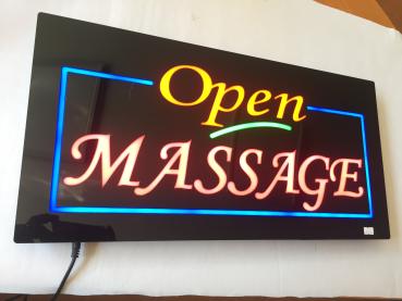 LED-Schild Open MASSAGE