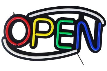 LED-Schild OPEN Neon Optik