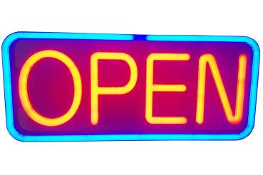 LED-Schild OPEN Neon Optik Fernbedienung