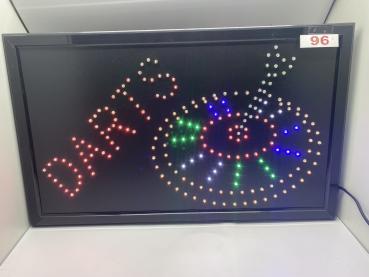 LED SCHILD  DARTS (rot blau weiss  gelb )