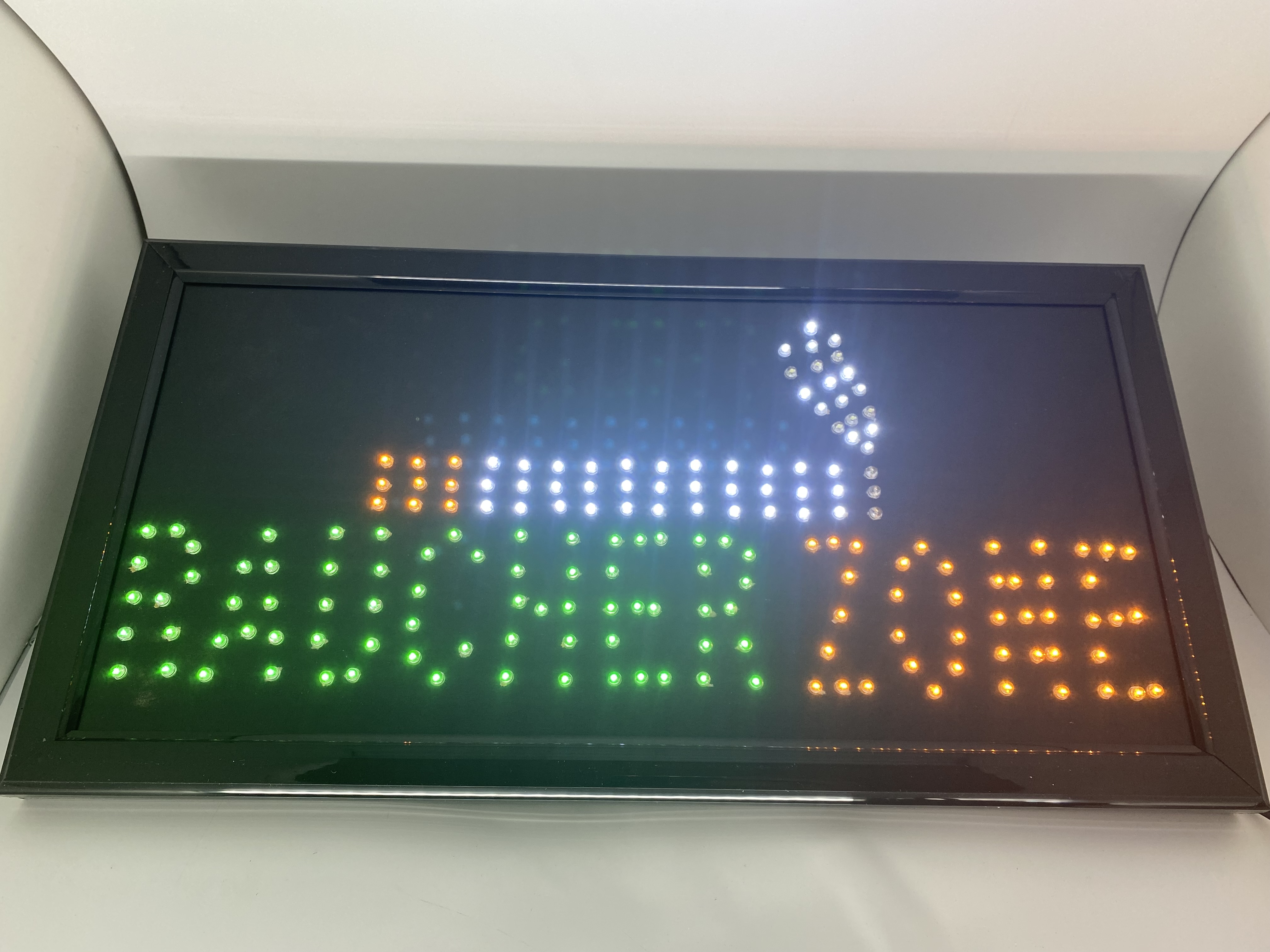 LED Schild Raucherzone mit Zigarette rot weiß gelb