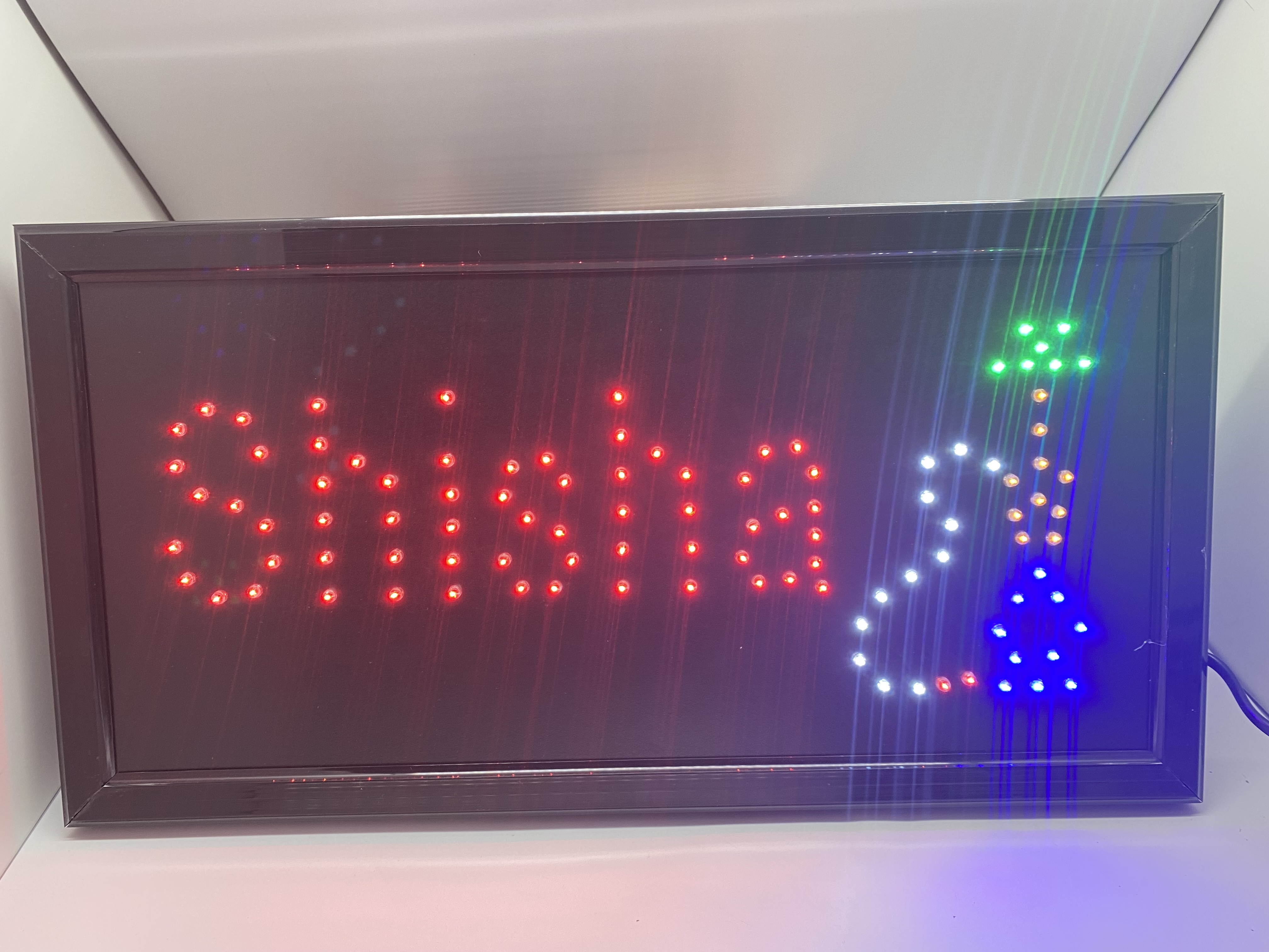 LED-Schild shisha Lounge (rot, blau, grün, weiß)