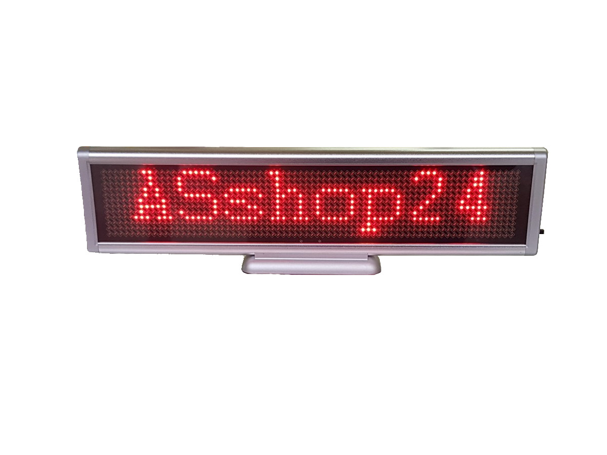  LED Laufschrift - (Mini) Rot 32 cm x 8 cm