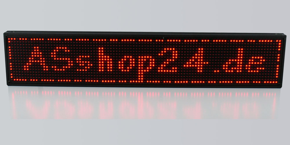 ASshop24.de - LED Laufschrift P10 Rot - 100 cm x 20 cm