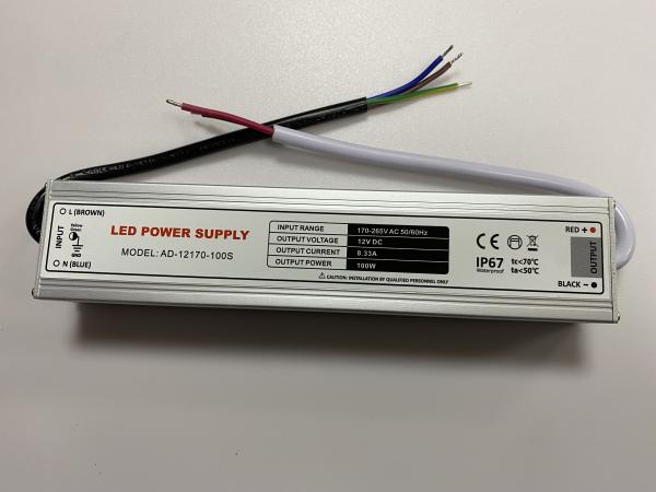 LED Trafo/Netzteil 12V 100W (12V100W IP67) Flach