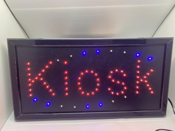 LED SCHILD KIOSK (rot,blau)