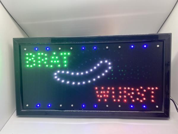 LED SCHILD BRATWURST (grün weiss rot)