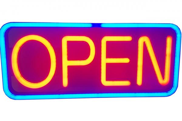 LED-Schild OPEN Neon Optik Fernbedienung