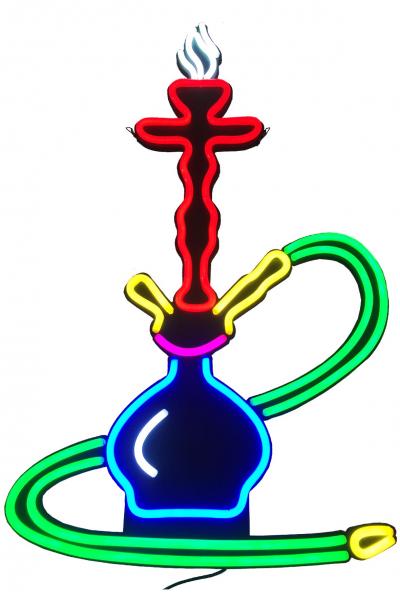 LED-Schild Shisha im Neon Design (rot, grün, blau, gelb, weiß)